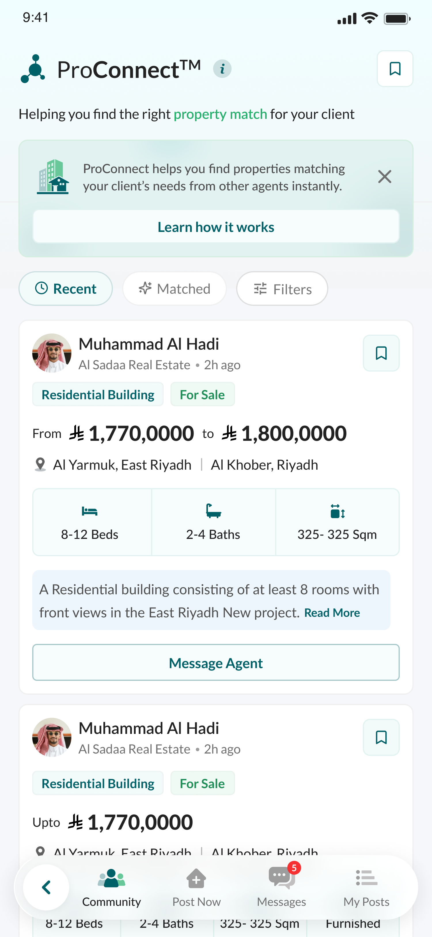ProConnect mobile — Community Feed